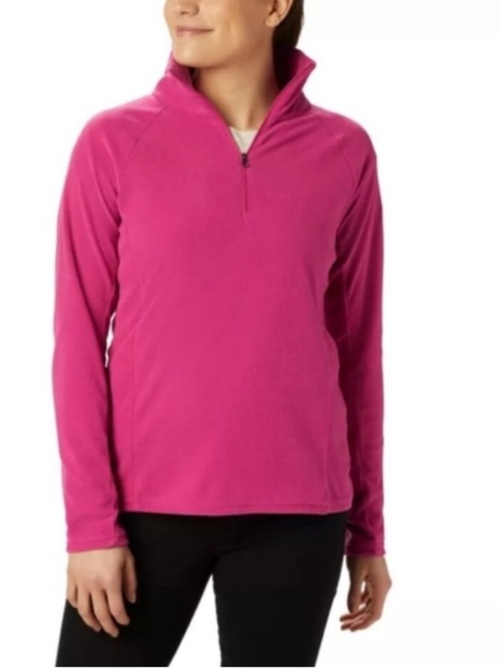 💕Columbia Dark pink fleece zipper pullover -Medium